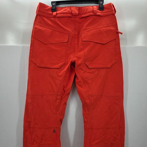 Volcom Baldface Guide Gore-Tex Snowboard Pants Medium Orange Ski Vents Outdoor - Picture 2 of 16